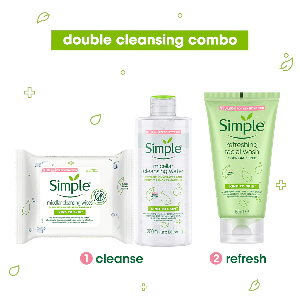 Double Cleansing Set & Micellar Wipes (200ml + 150ml + 25 wipes) - Image 3