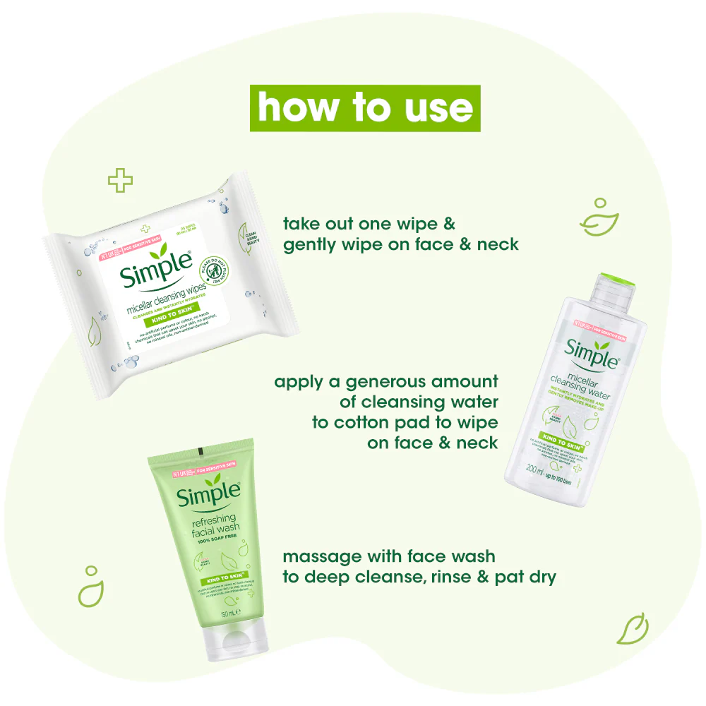 Double Cleansing Set & Micellar Wipes (200ml + 150ml + 25 wipes) - Image 6